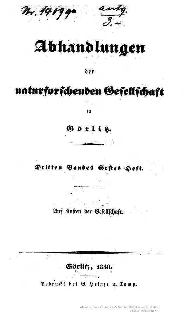 Görlitz Abhandlung Band 03, Heft 01 1840